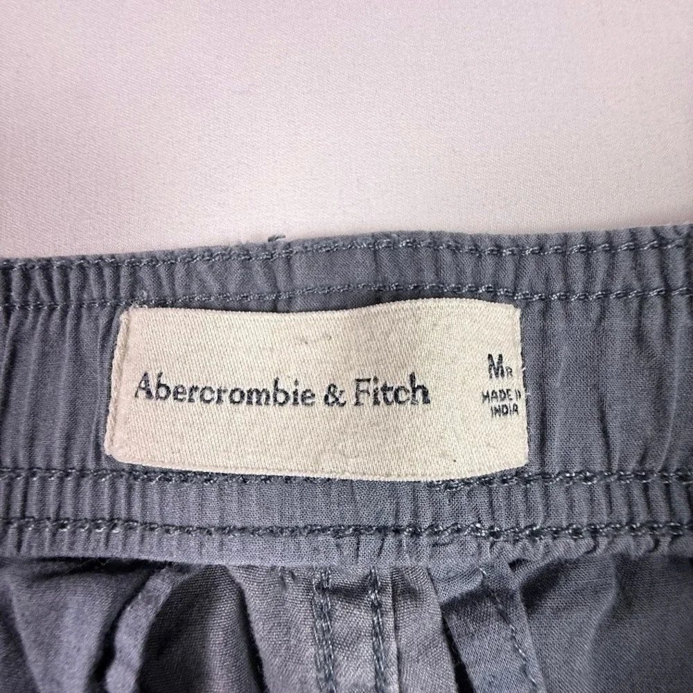 Abercrombie & Fitch Mens Grey Multi Pocket Cargo Pants Size Medium Cinch Ankle